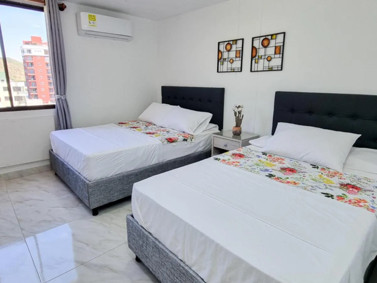 Apartamento Con Acceso Directo Al Mar Rodadero - By Bedviajes 산타마르타 콜롬비아